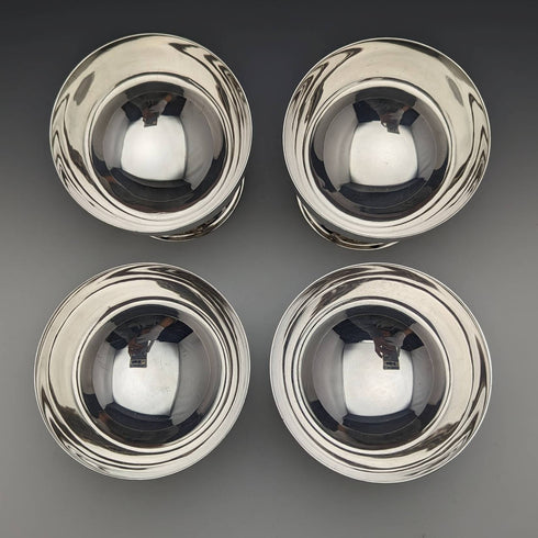 Set of 4 British Vintage Silver Plated Ice Cream Bowls